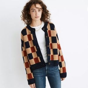 Madewell - Checkered Colburne Sweater in Coziest Textured Yarn